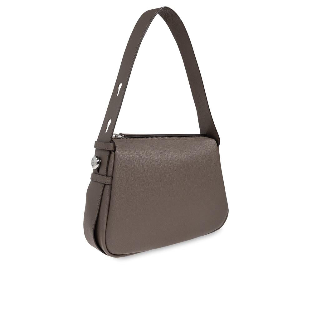 Tory Burch Romy Small Shoulder Bag Brown Leather