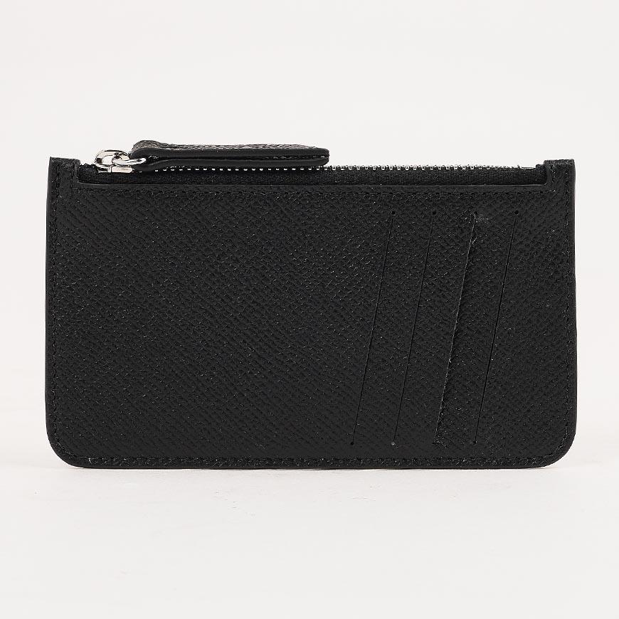 Maison Margiela Unisex Four-Stitch Leather Card Holder Black