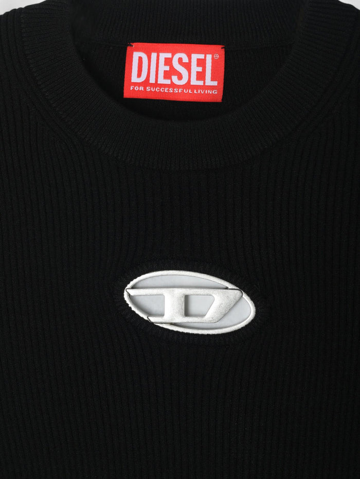 DIESEL Black Knit Long Sleeve Top