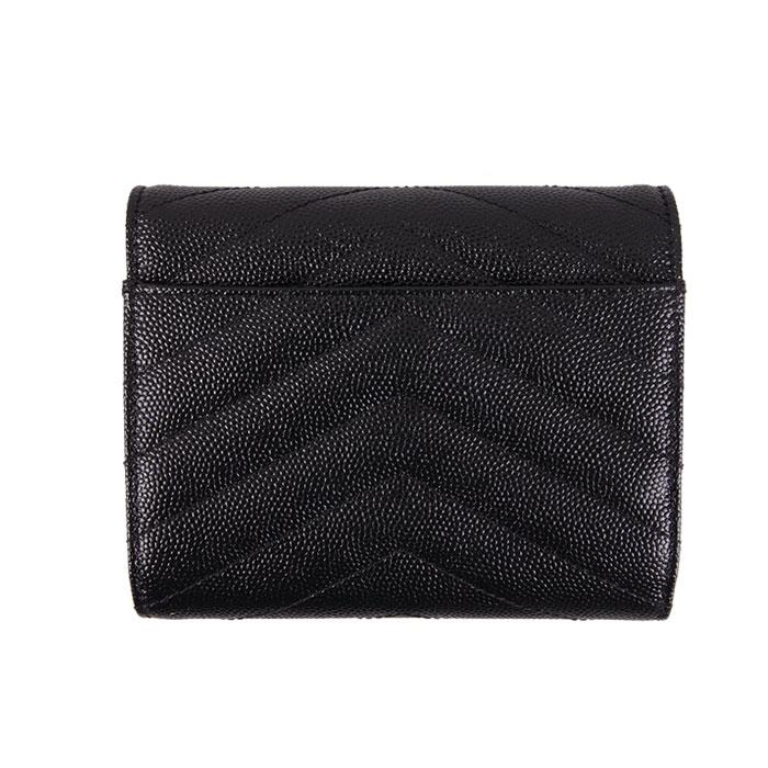 Saint Laurent Gold-Tone Cassandra Matelassé Women’s Bifold Wallet