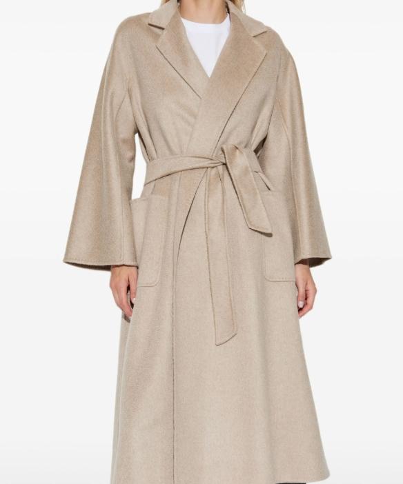 Max Mara Sand Wool Cashmere Ludmilla Coat 032