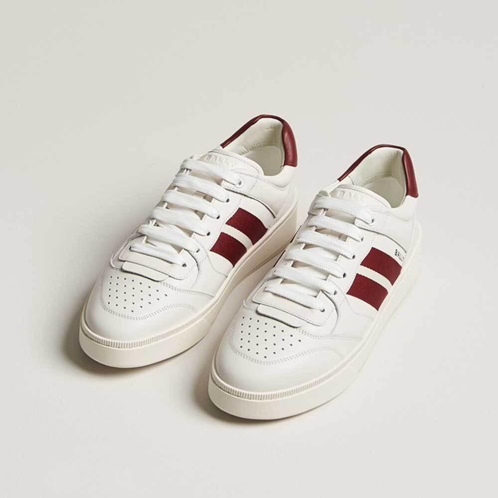 BALLY REBBY Leather Low Top Sneakers Women’s White