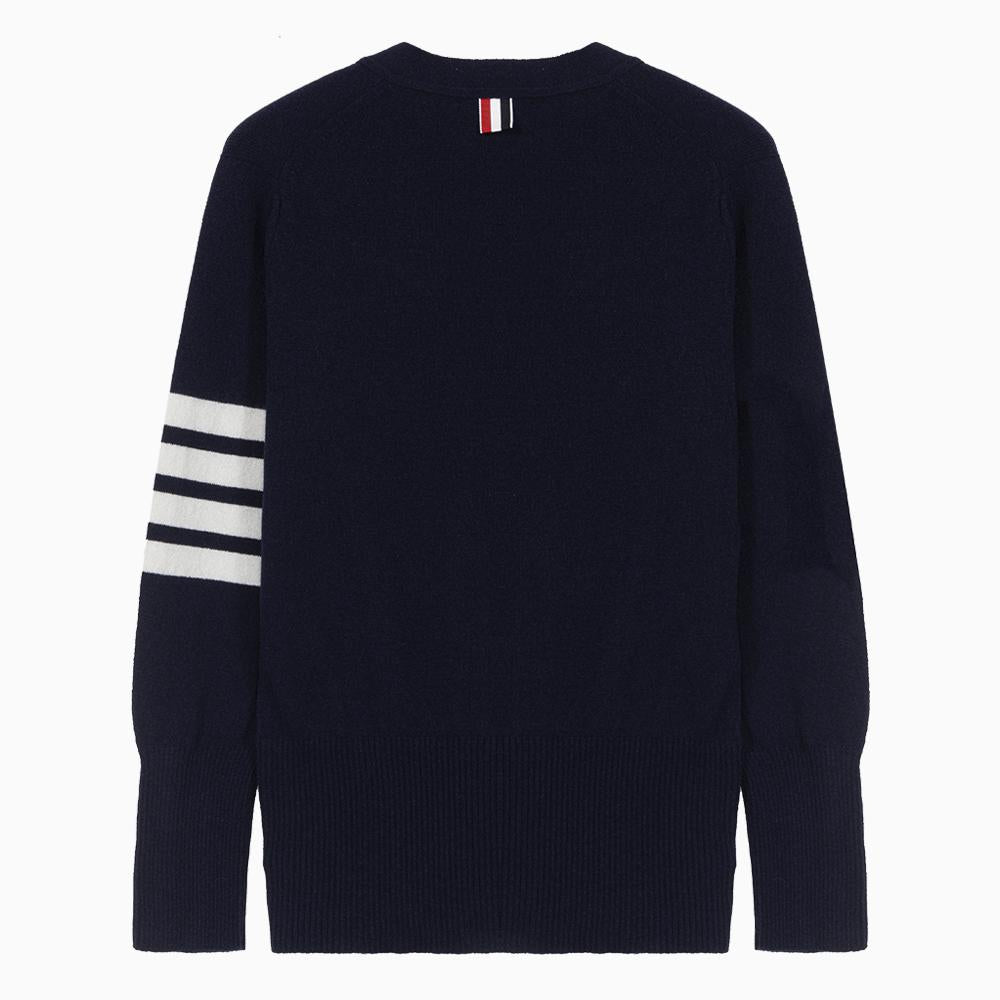 THOM BROWNE Navy Armband Stripe Women’s Cardigan Knit