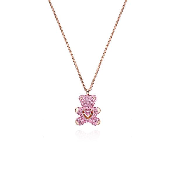 Swarovski Crystal Bear Pendant Necklace for Women 5642976 Teddy