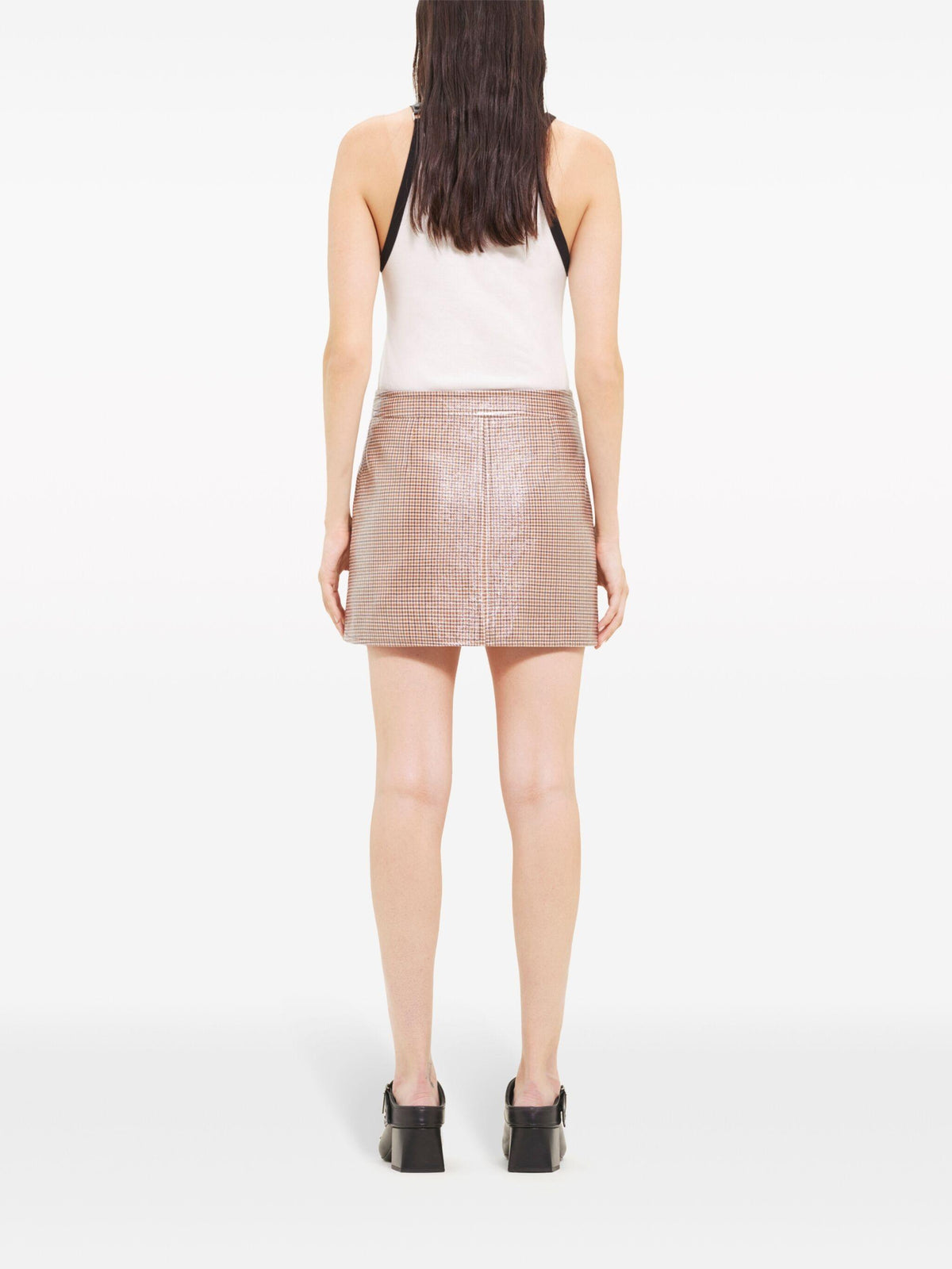 courreges Contrast Buckle Tank Top White Heritage Black