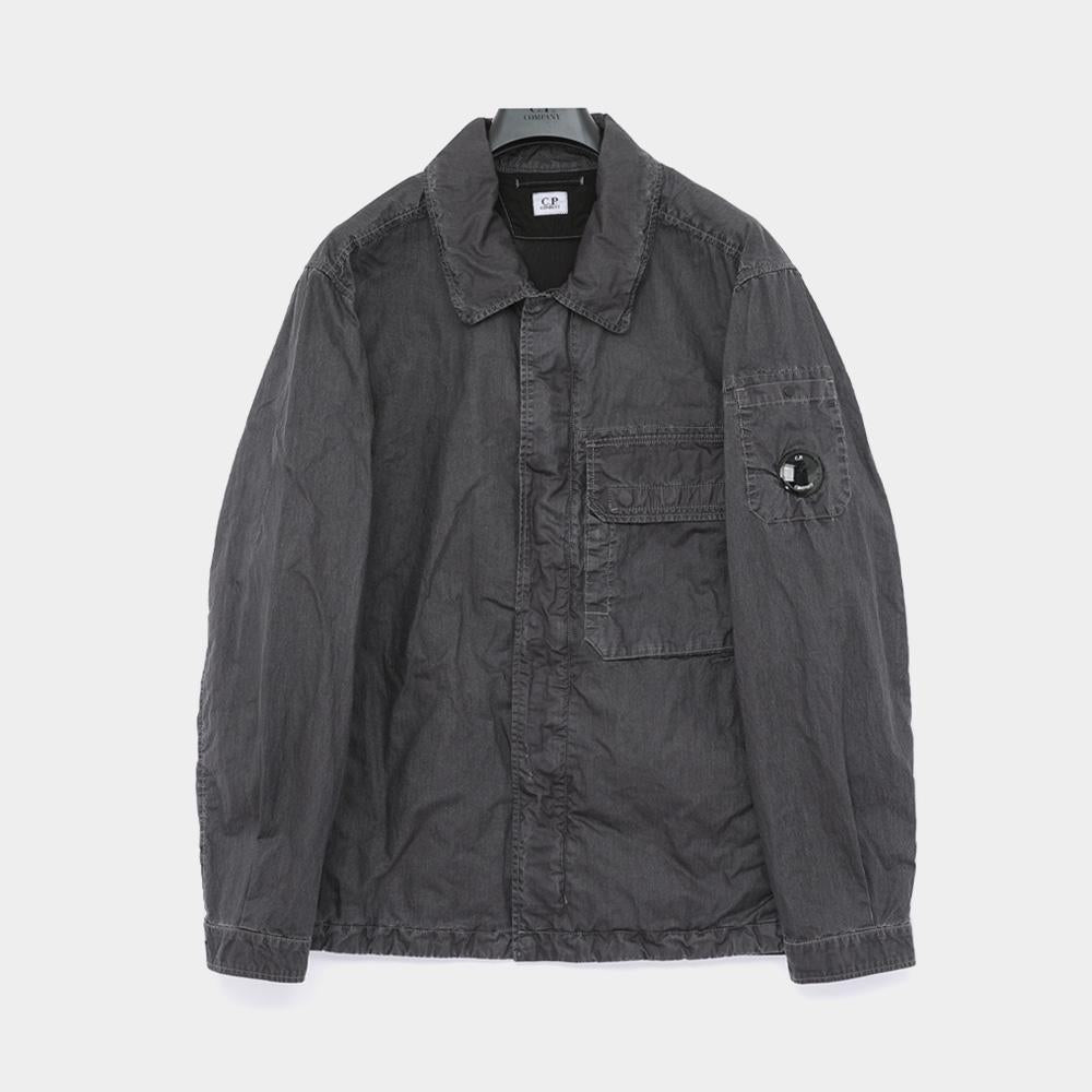 CP Company Lens Logo 50 Fili Waxed Zip Overshirt Jacket M 20CMOS160A 110543D 999