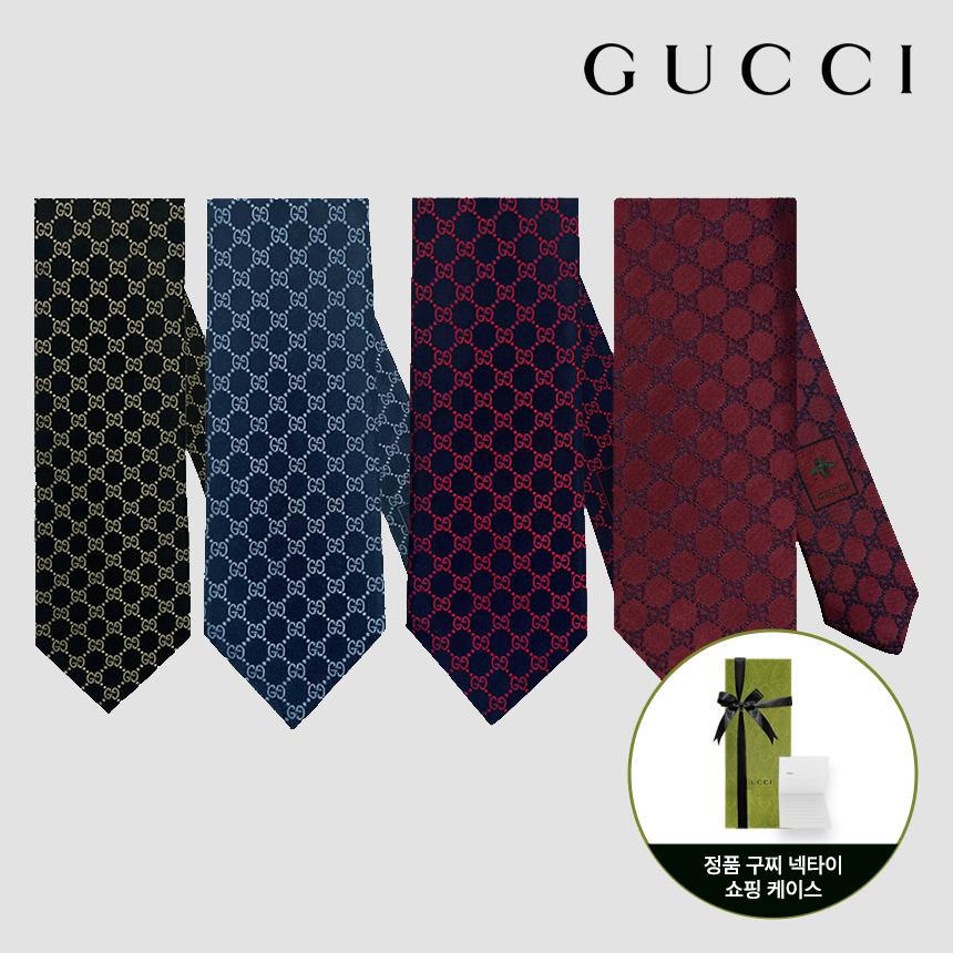 GUCCI Men’s Logo Silk Tie 456524 GG