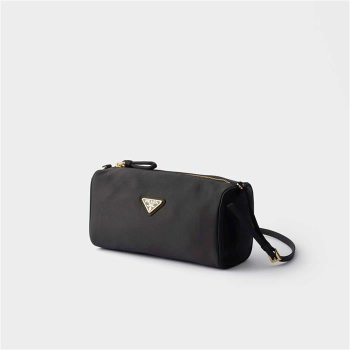 PRADA Satin Mini Shoulder Bag Black