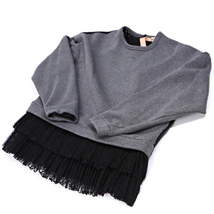 N˚21 Women’s Lace Gray Sweatshirt