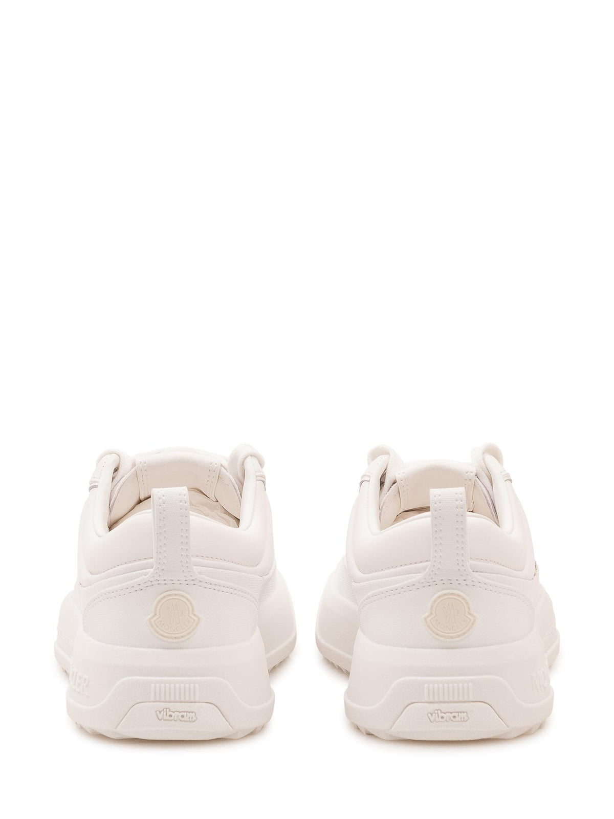 Moncler White Leather Low-Top Sneakers