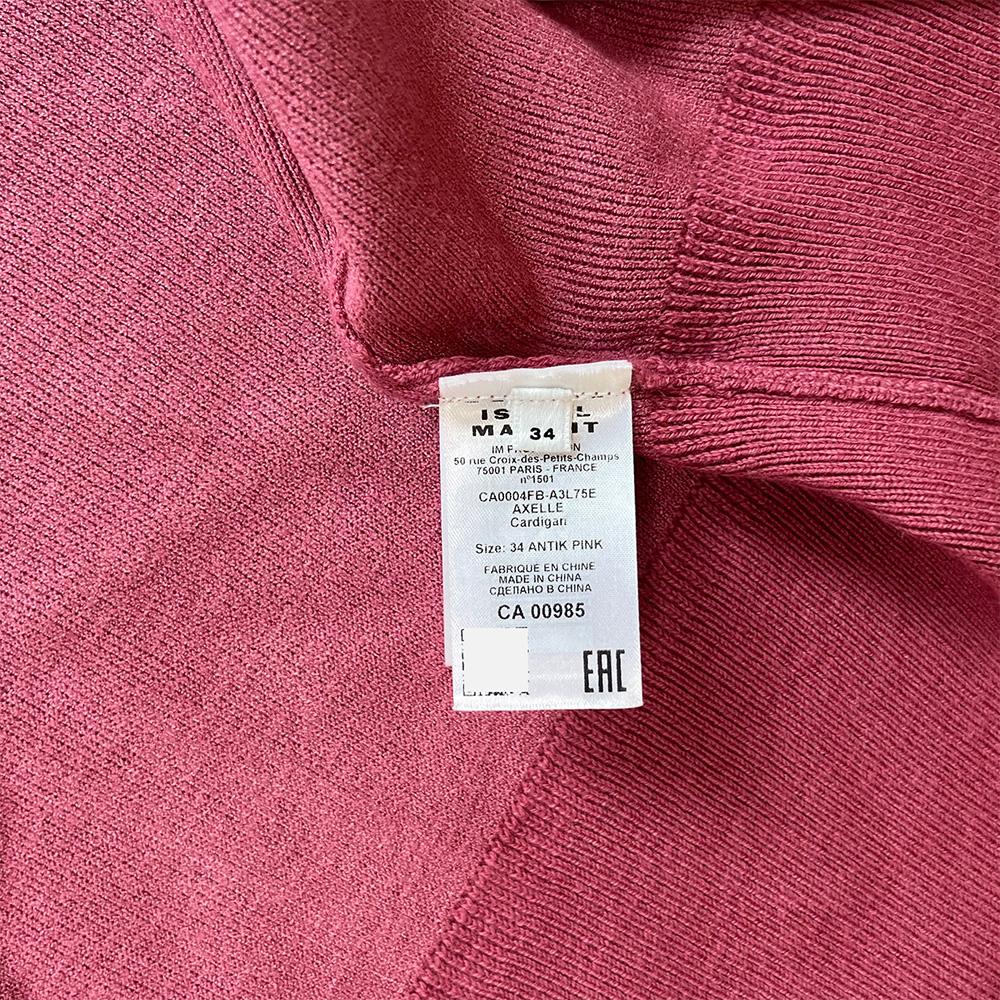 Isabel Marant Antique Pink Axel Zip-Up Cardigan CA0004FBA3L75E 40AK