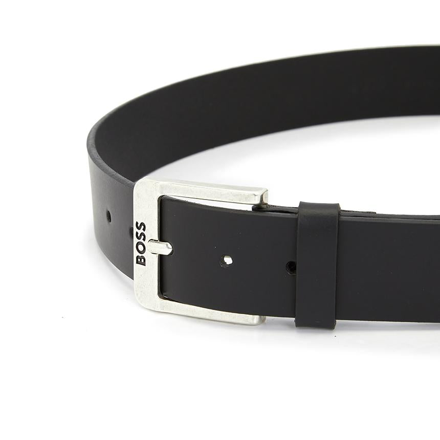 HUGO BOSS Men's Leather Belt Black
