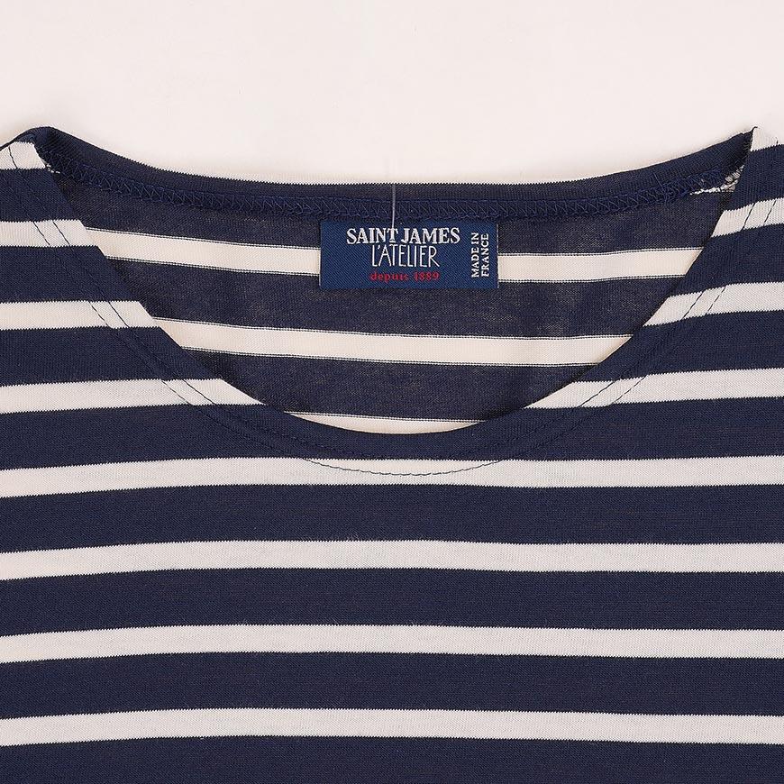 Saint James Marine Ecru Striped Minquidame Women’s T-Shirt