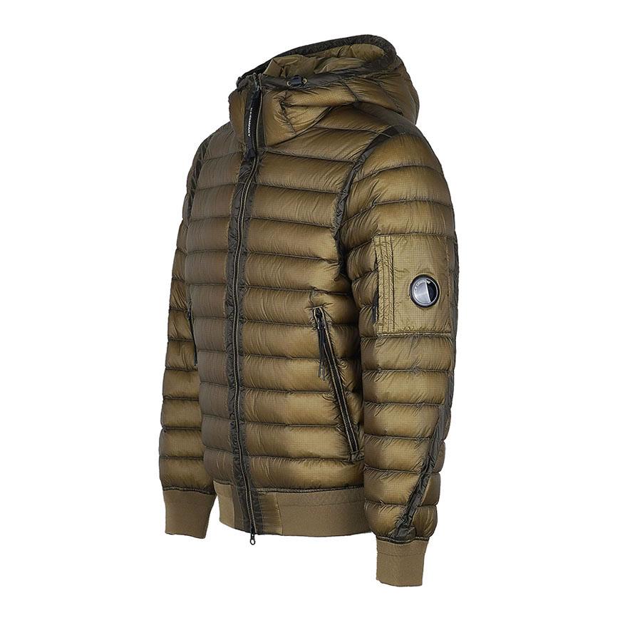 CP Company Men’s DD Shell Hooded Lens Down Puffer Jacket Green