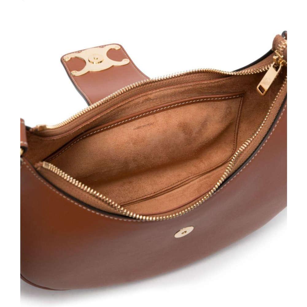 CELINE Ava Triomphe Brown Shoulder Bag