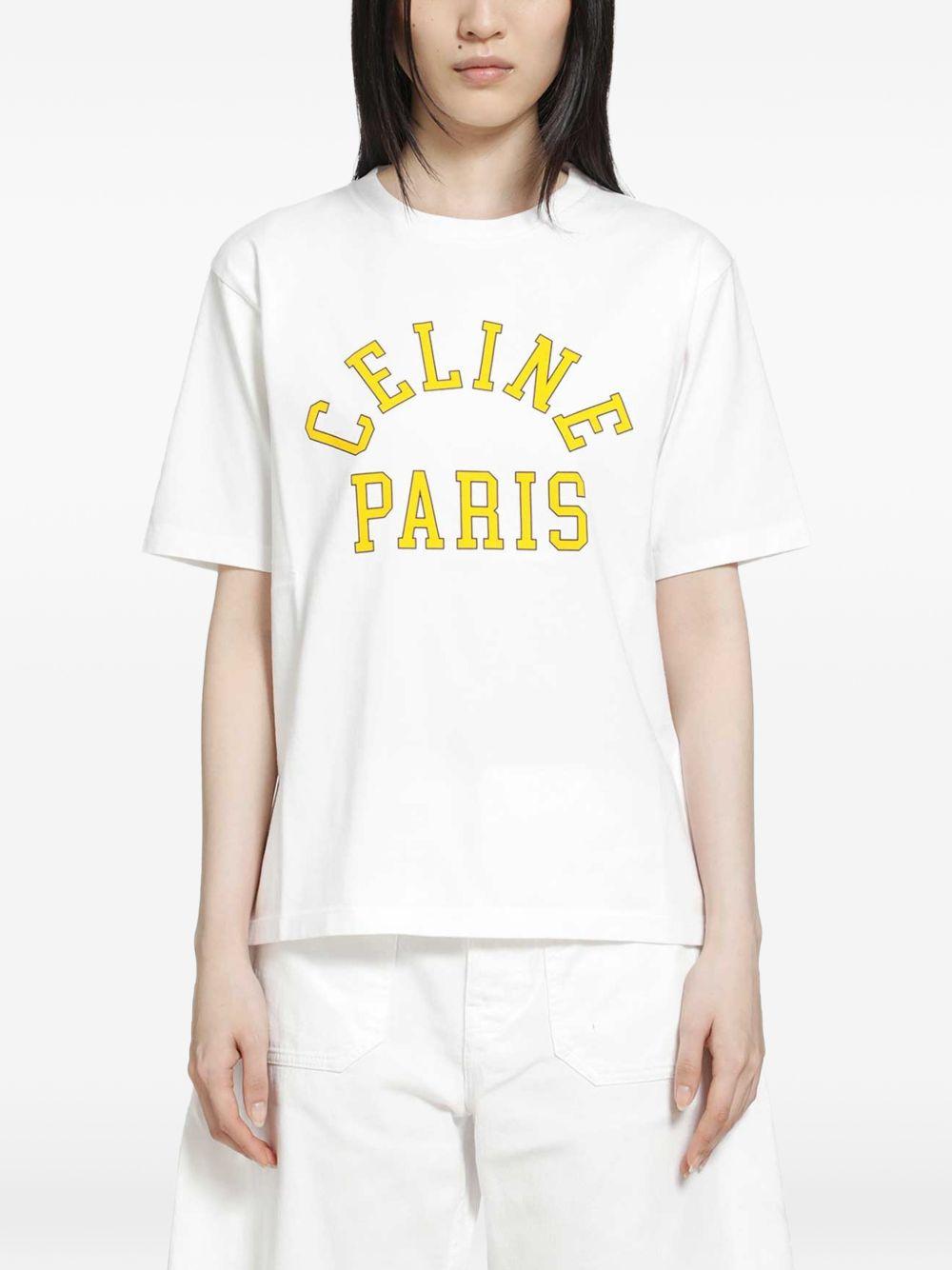 CELINE Short Sleeve T-Shirt FW26 Black Cotton