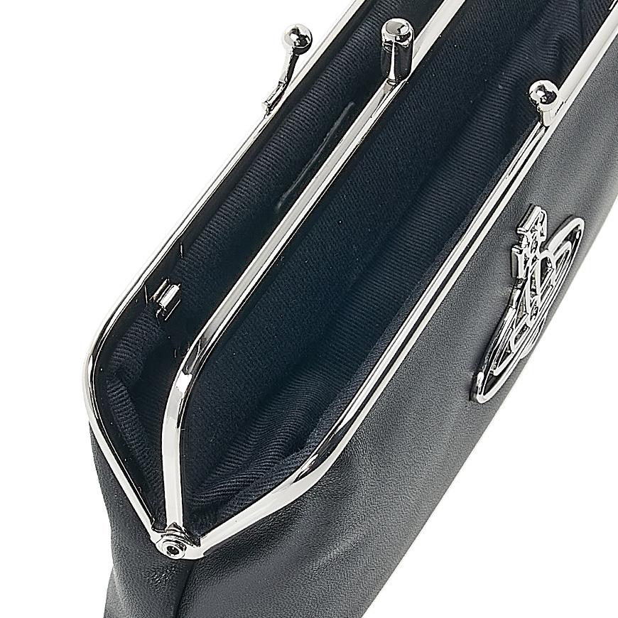 Vivienne Westwood Nappa Thin Line Prime Purse Chain Long Wallet Black