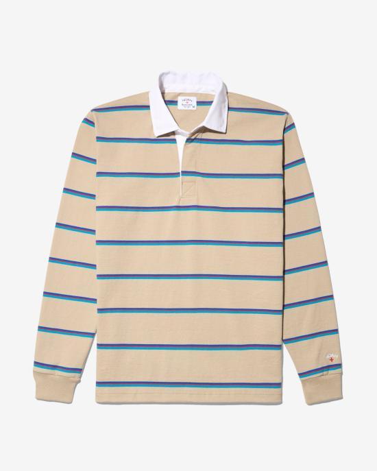 Noah Taupe Cotton Polo Shirt for Men