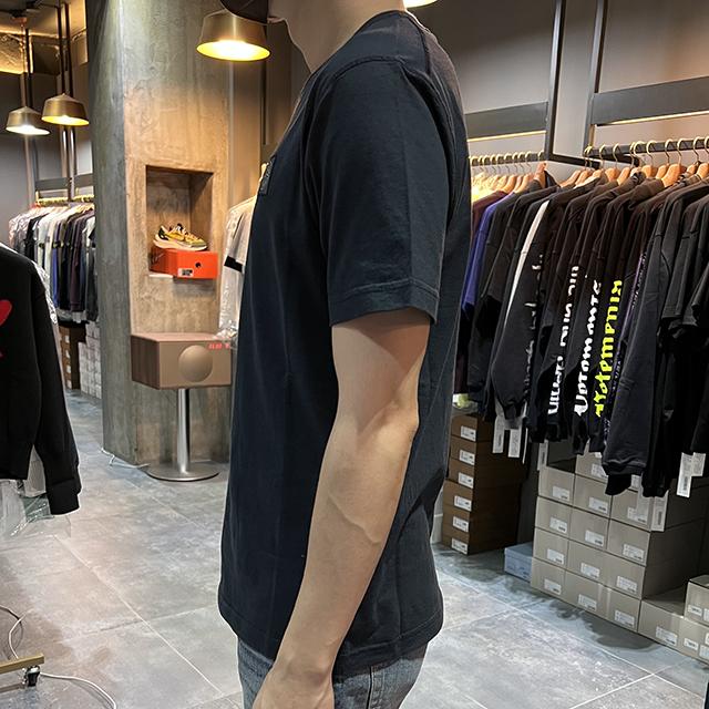 STONE ISLAND Organic Cotton Logo Short Sleeve T-Shirt Fissato White