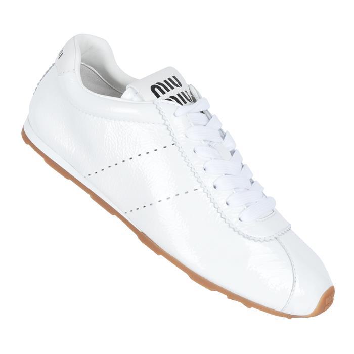 Miu Miu Plume Nappa Leather Low Top Sneakers 5E114E 6OR F0009