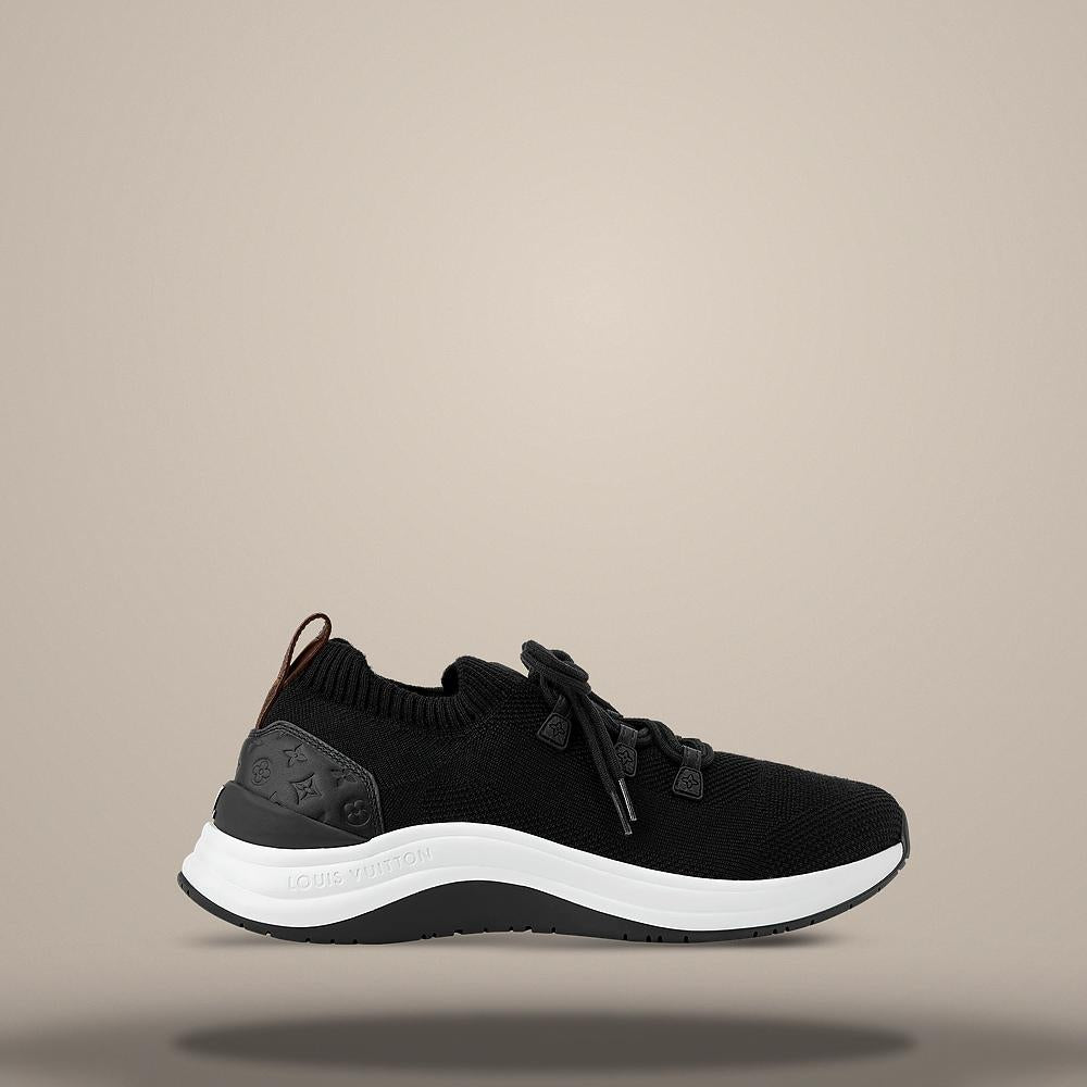 Louis Vuitton Men's Black Knit Wave Light Low-Top Sneakers 1AKG8G