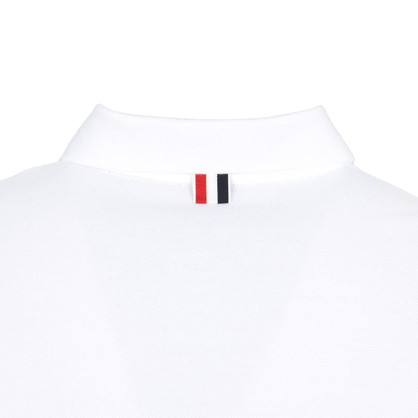 THOM BROWNE Men’s Long Sleeve Polo T-Shirt MJP137G 07976 100