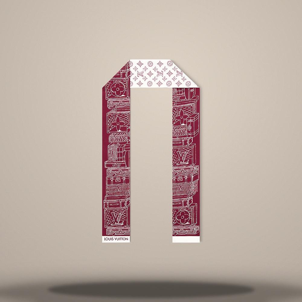 Louis Vuitton My LV Luggage Bandana Scarf Bordeaux M96738
