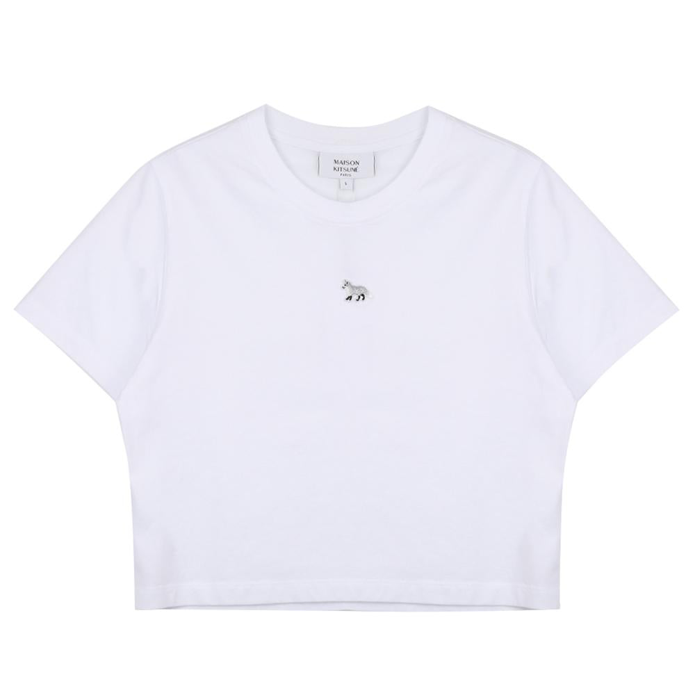 Maison Kitsune Baby Fox Patch T-Shirt White Cotton Women’s OW00104 KJ0008 P100
