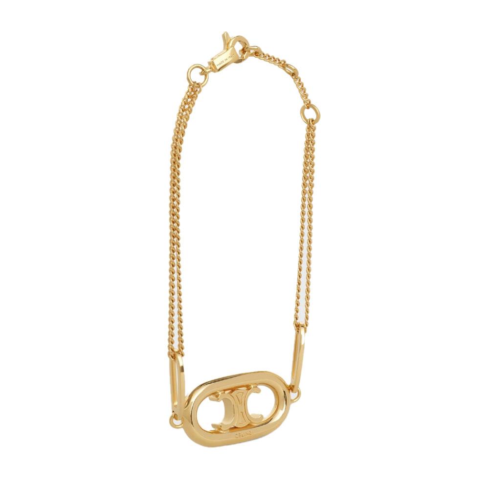 CELINE Triomphe Bracelet Gold-Tone Women’s Jewelry