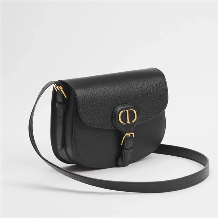 DIOR Bobby Medium Shoulder Bag Black Leather