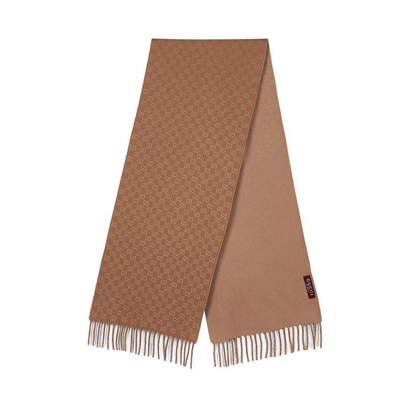 GUCCI Men’s GG Wool Jacquard Scarf