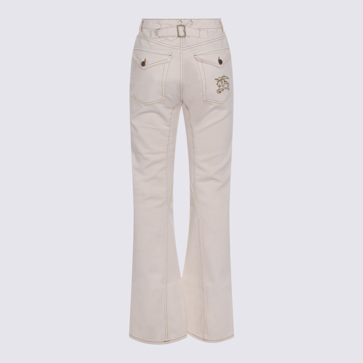 BURBERRY Beige Cotton Crop Pants