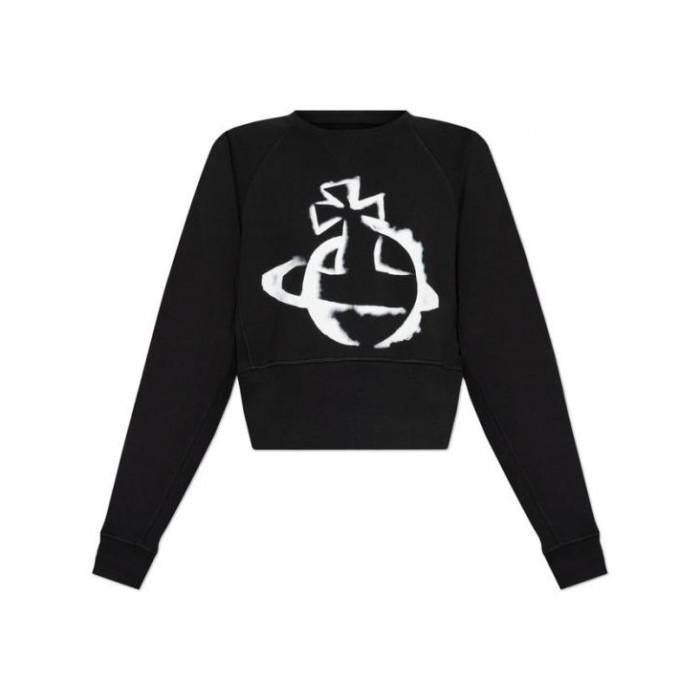 Vivienne Westwood Stencil Orb Athletic Sweatshirt Black