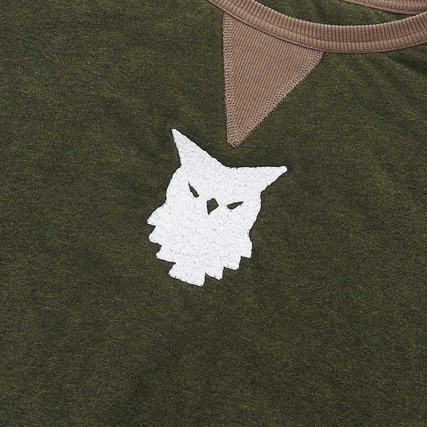 Maison Margiela Bird Patch Crewneck Sweatshirt for Men Navy Cotton