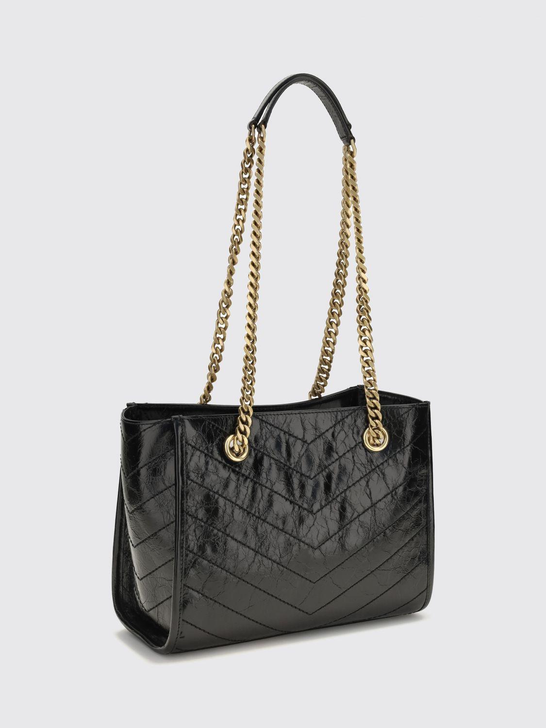Saint Laurent Black Leather Shoulder Bag
