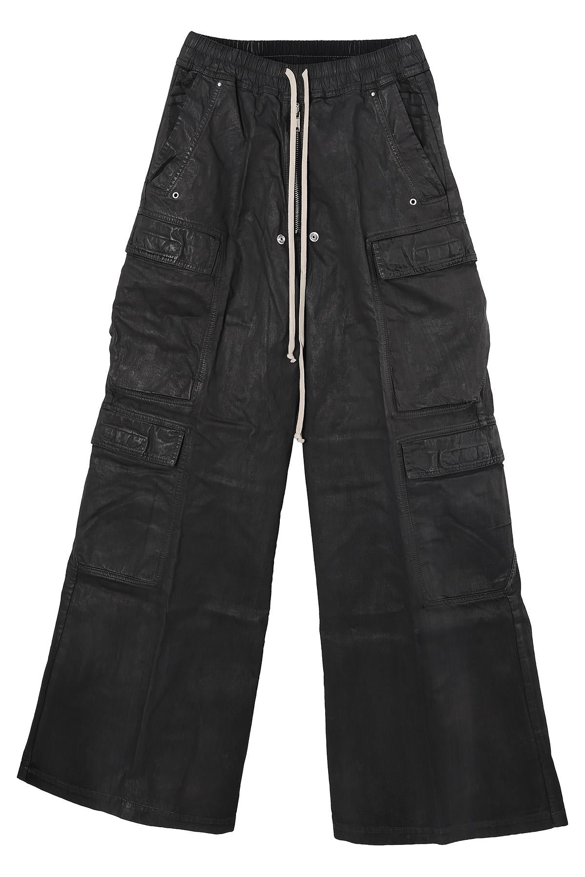 Rick Owens DRKSHDW Double Cargo Jumbo Belas Deep Black Denim Pants