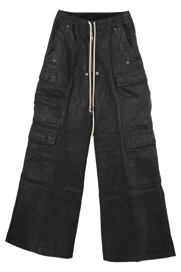 Rick Owens DRKSHDW Double Cargo Jumbo Belas Deep Black Denim Pants