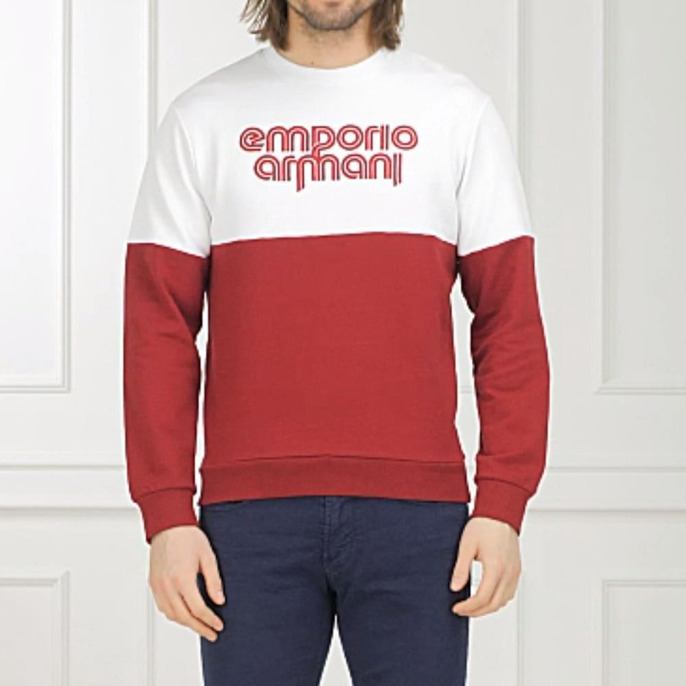 Emporio Armani Colorblock Logo Crewneck Sweatshirt S Size Men M79