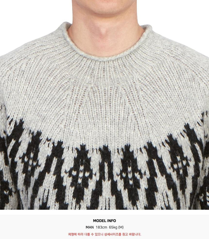 LARDINI Men’s Round Neck Knit Sweater