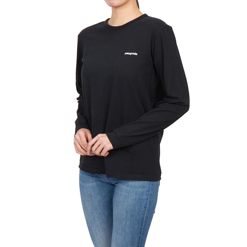 patagonia P-6 Logo Women’s Long Sleeve T-Shirt 37603 BLK