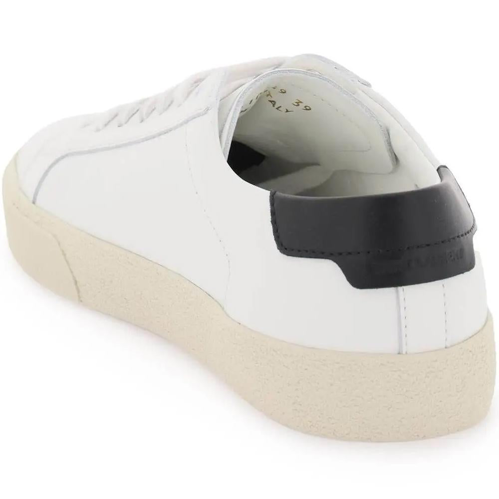 Saint Laurent Women’s Logo Embroidered Low-Top Sneakers White/Black