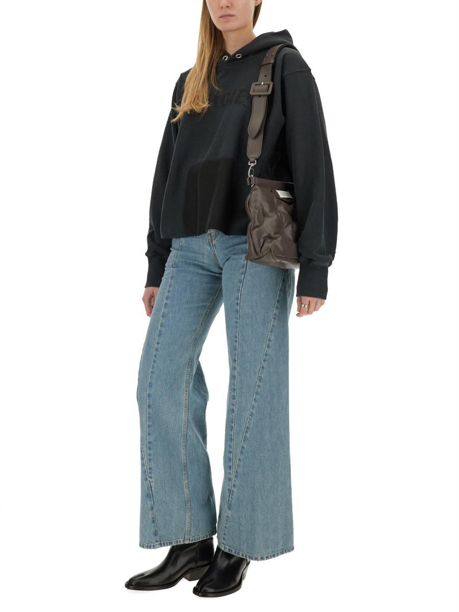 Maison Margiela Gray Cotton Pullover Hoodie for Women