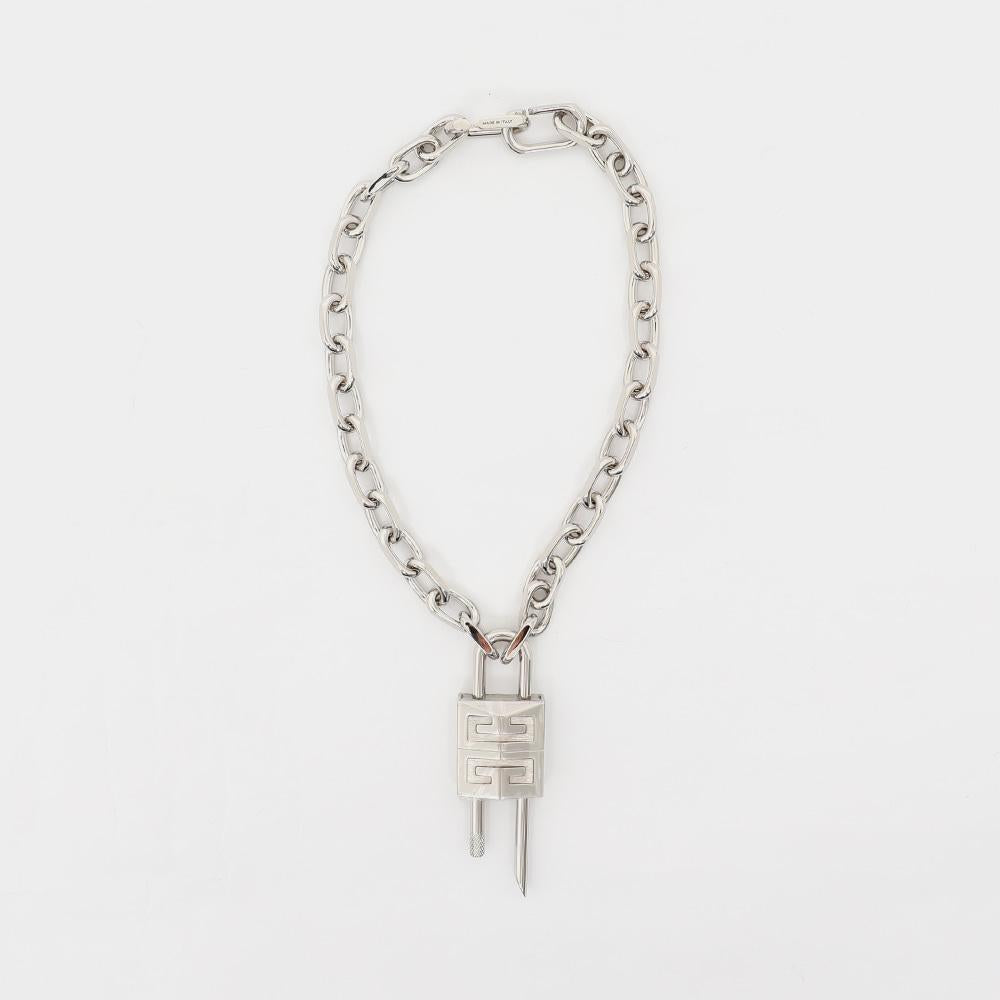 GIVENCHY 4G Logo Padlock Pendant Chain Necklace for Men