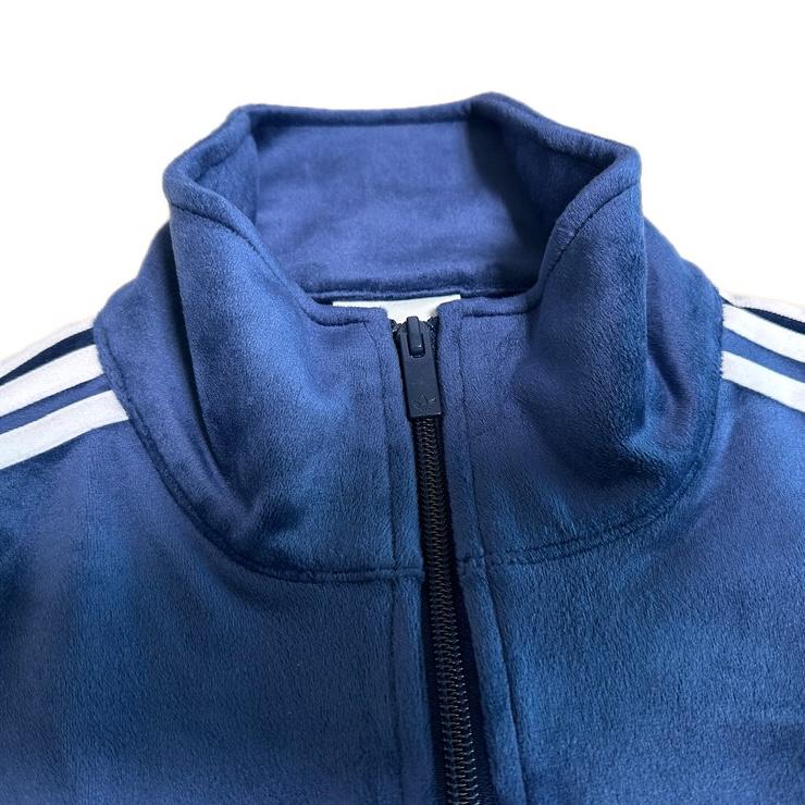 Adidas Originals Firebird Velour Velvet Track Top Jacket Navy KQ5475