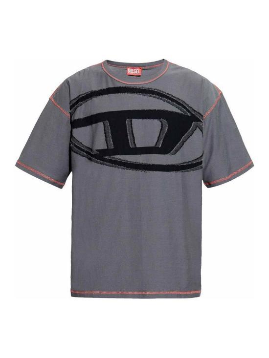 DIESEL Gray Short Sleeve T-Shirt for Men
