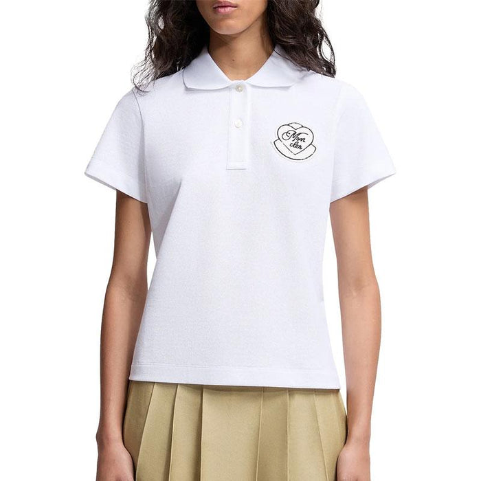 Moncler Big Logo Short Sleeve Polo T-Shirt White 8A00005 89A16 00A