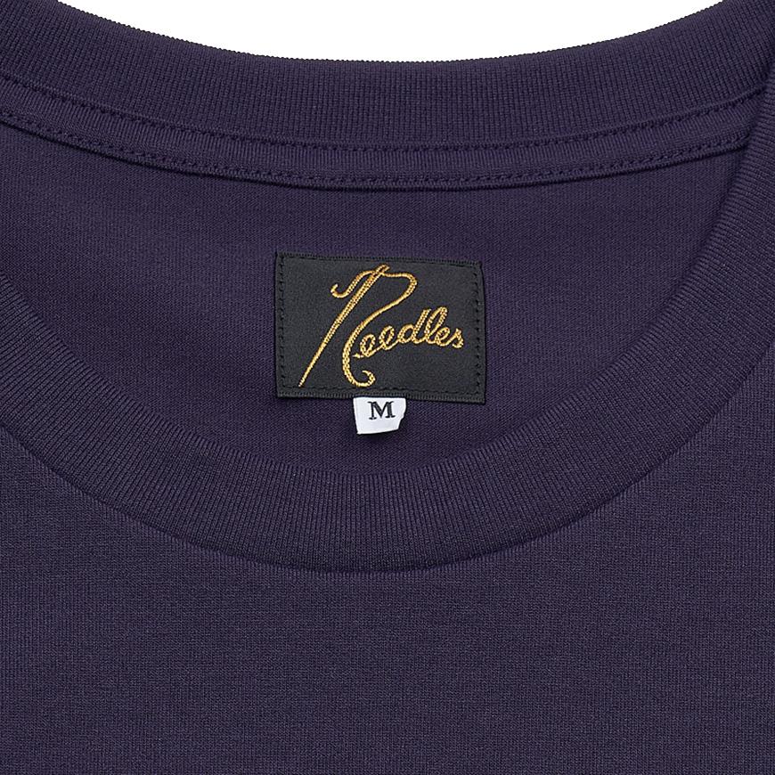 NEEDLES Men’s Short Sleeve Crewneck T-Shirt QV433B EGGPLANT