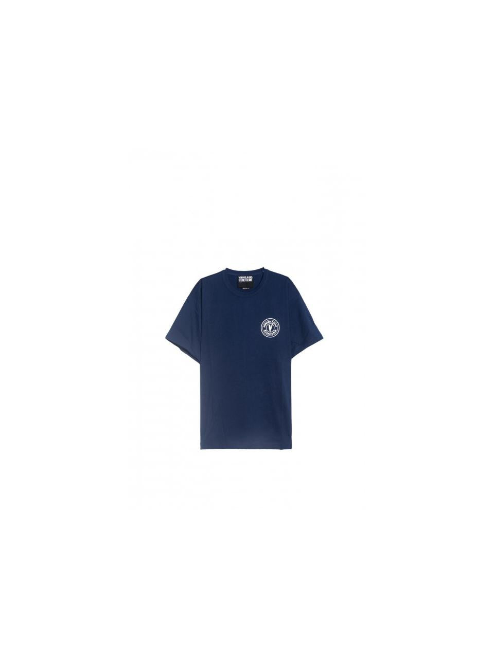 Versace V Emblem Embroidered Logo T-Shirt for Men 78GAHE07 CJ00E 283