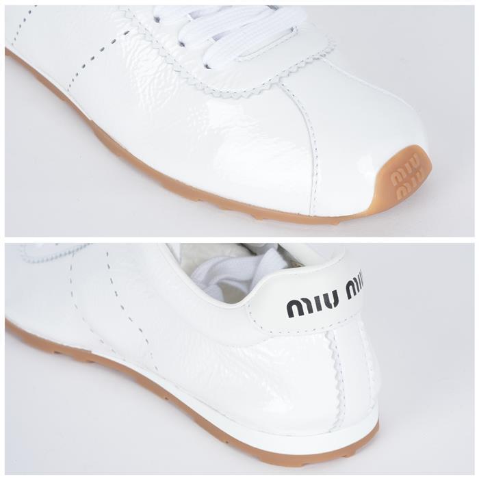 Miu Miu Plume Nappa Leather Low Top Sneakers 5E114E 6OR F0009