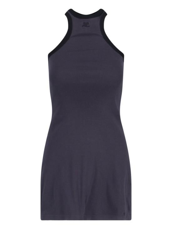 courreges Charcoal Grey Short Dress 125JRO577 JS0203 B155